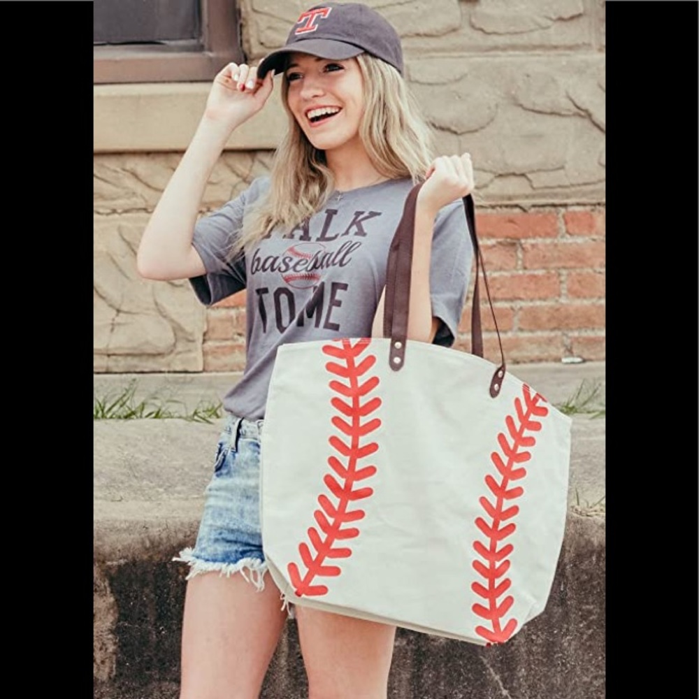 Canvas baseball tote ~ baseball mom ~ NWT